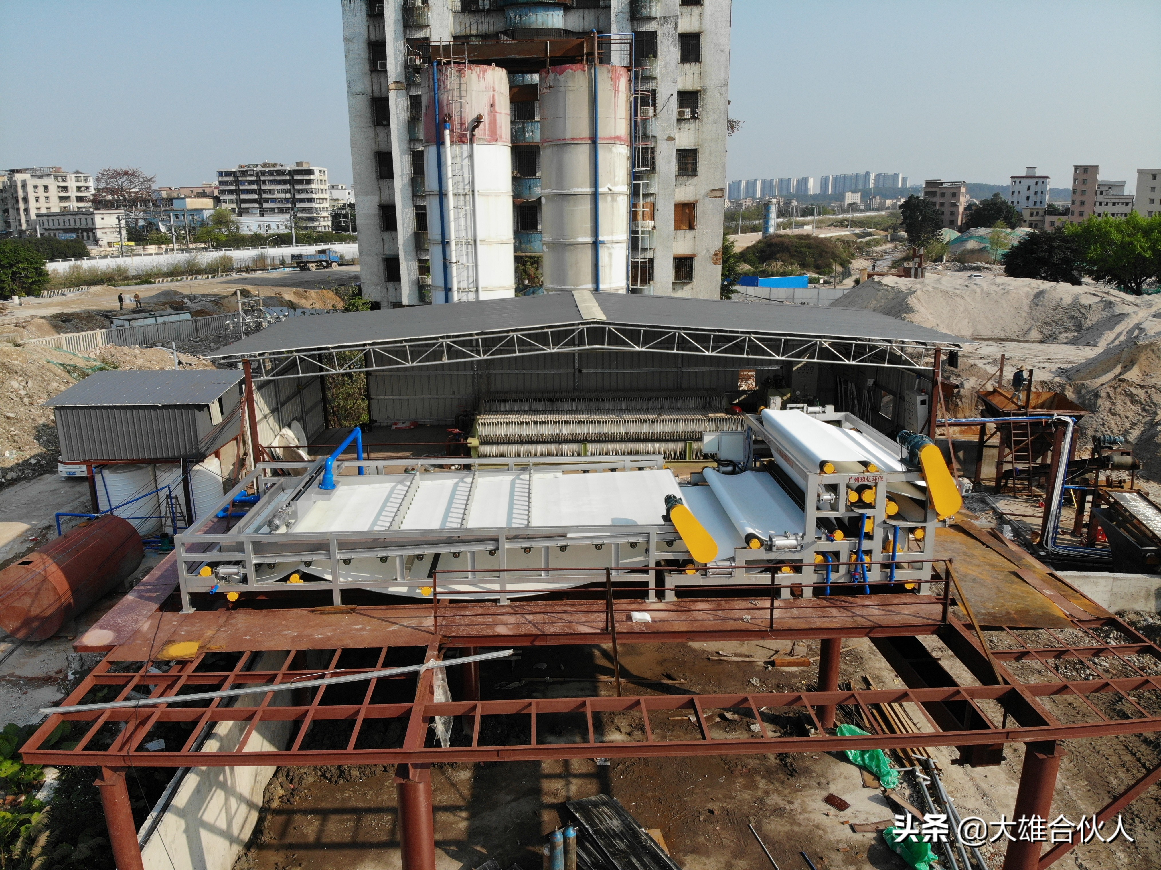 湖北省宜昌市洗砂場，帶式壓濾機泥漿脫水處理現場(圖6)