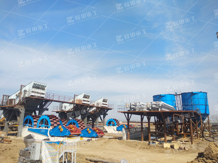 時(shí)產(chǎn)100噸的小型細(xì)沙回收機(jī)案例現(xiàn)場(chǎng)，砂子回收效率不錯(cuò)(圖4)