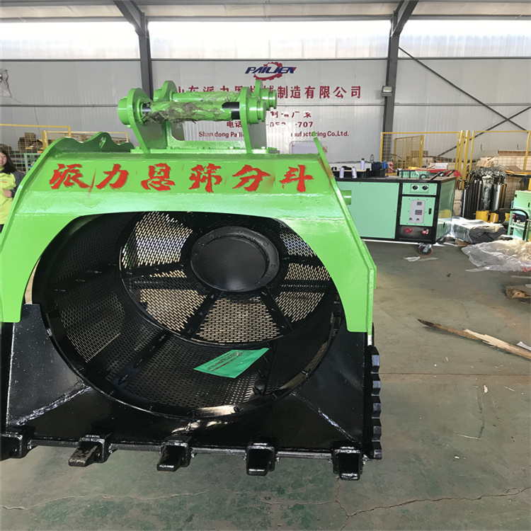 挖掘機(jī)旋轉(zhuǎn)篩分斗液壓篩斗砂石滾筒篩挖機(jī)屬具(圖1)