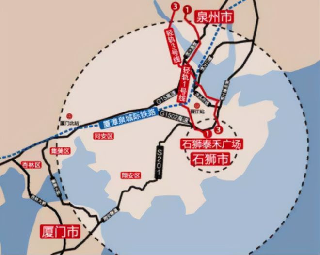 泉州快速軌道交通規劃：1號、2號、3號、4號、5號、6號線(圖28)
